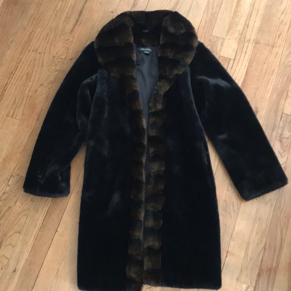 Black Faux Fur Coat 